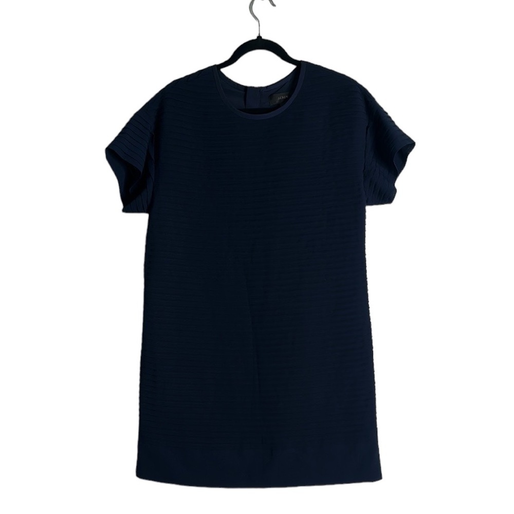 J crew navy blue pleated mini dress size 8 - Picture 3 of 13